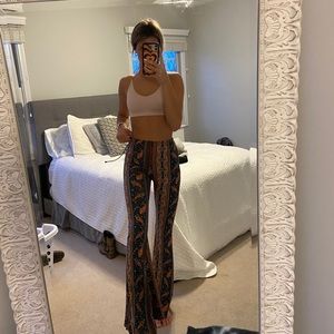 flare soft patterned pants